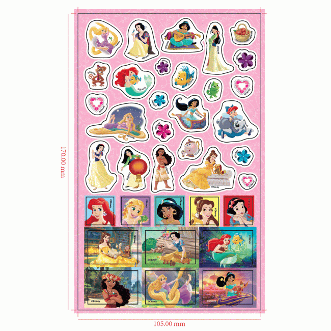 Disney Princess COLOURING SET ชุดระบายสี Love for Adventure + สีไม้และสติ๊กเกอร์โฮโลแกรม